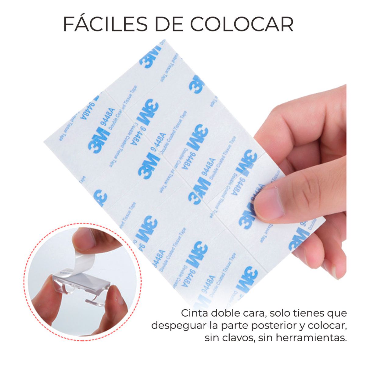 Juego de Ganchos Organizadores de Cables Para Escritorio 20 pz.