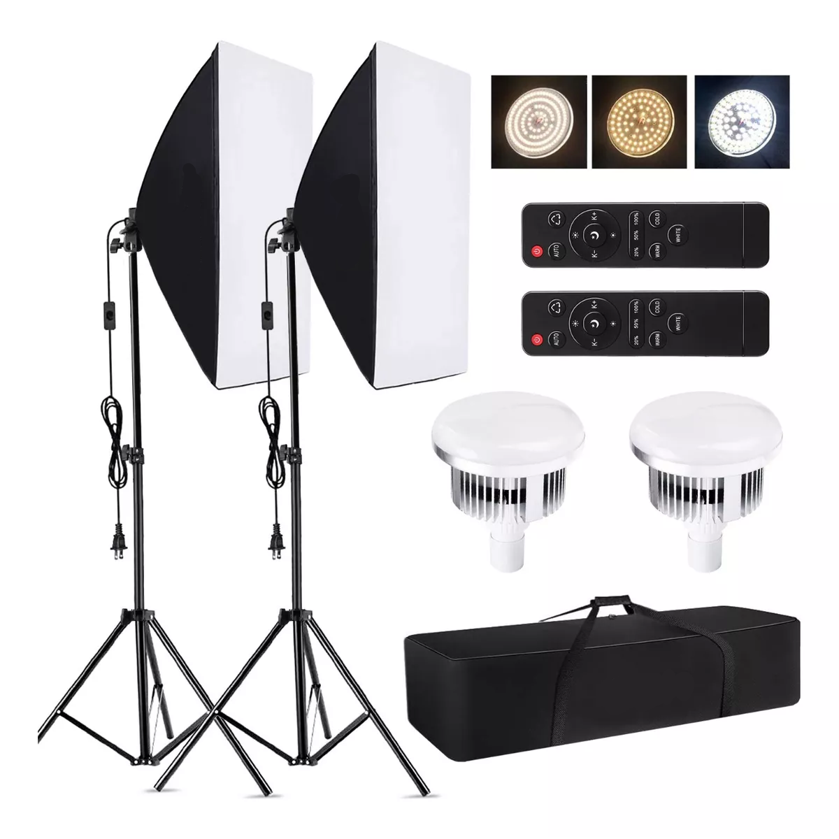 Kit De Luces Softbox De Fotografía De Estudio 2m Set.