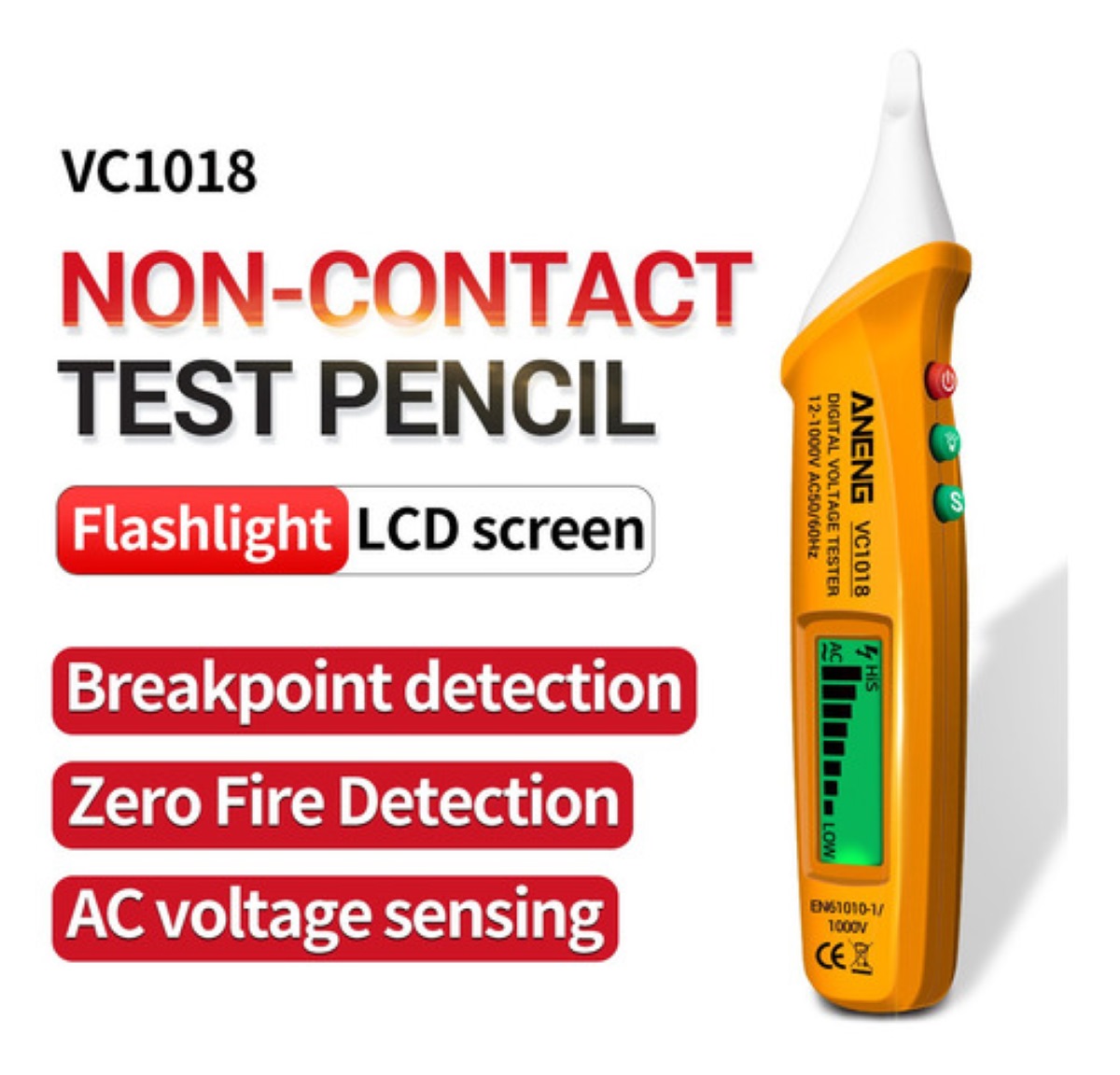 Lápiz Detector De Voltaje Probador De Corriente 12v~1000v Ac