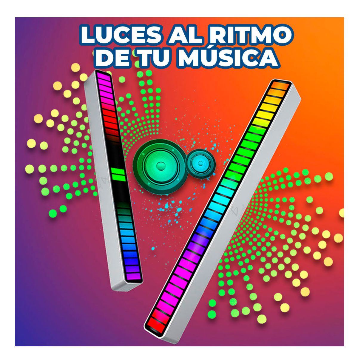 Barra De Luz Led Rgb Audioritmica Recargable De Escritorio.