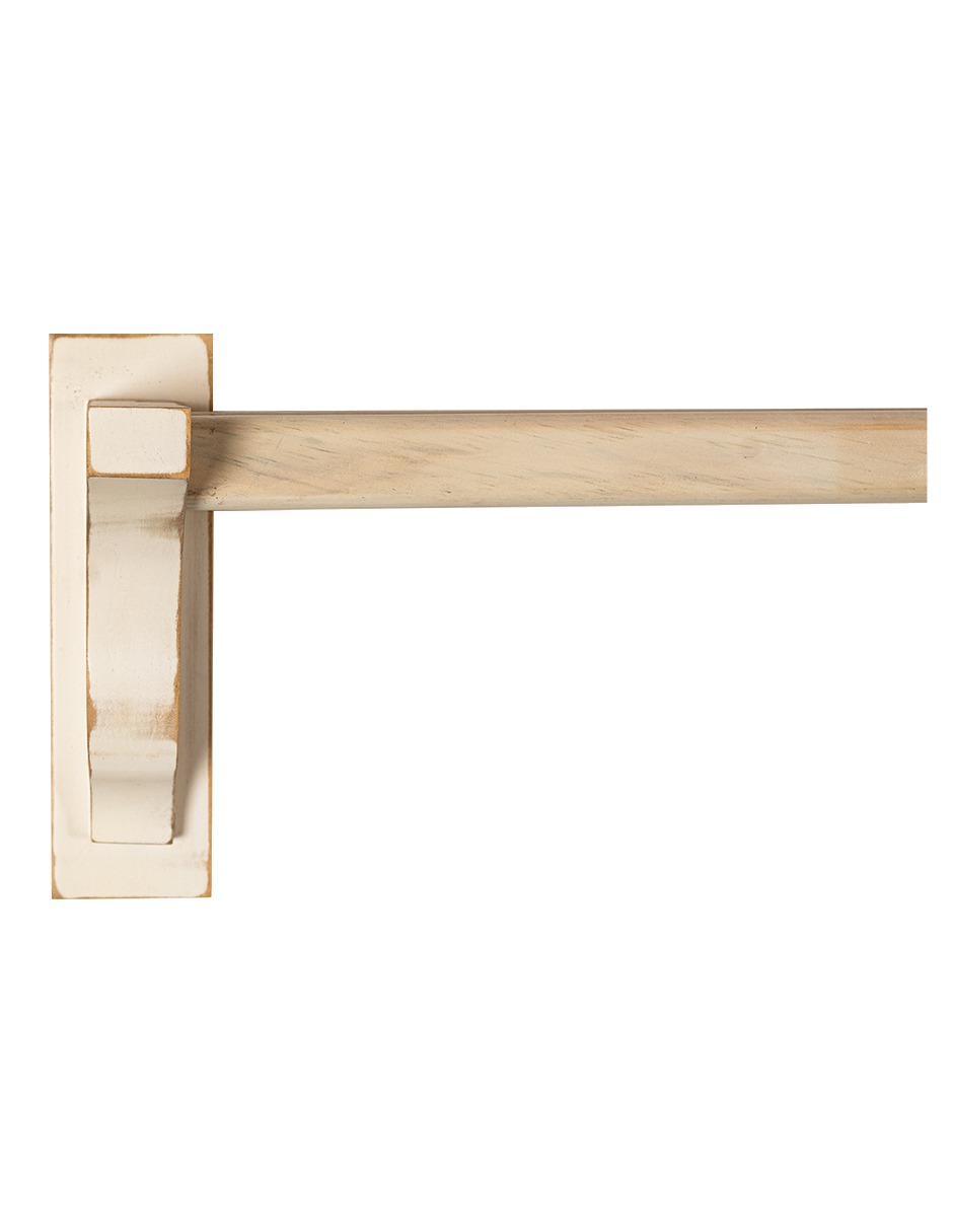 Cortinero Artesanal de Madera Vintage Pisa Beige Doble  180 cm.