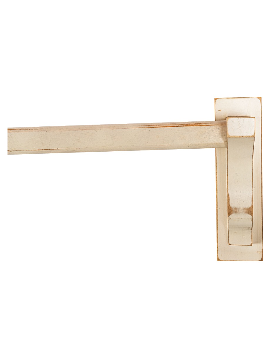 Cortinero Artesanal de Madera Vintage Pisa Beige Doble  180 cm.