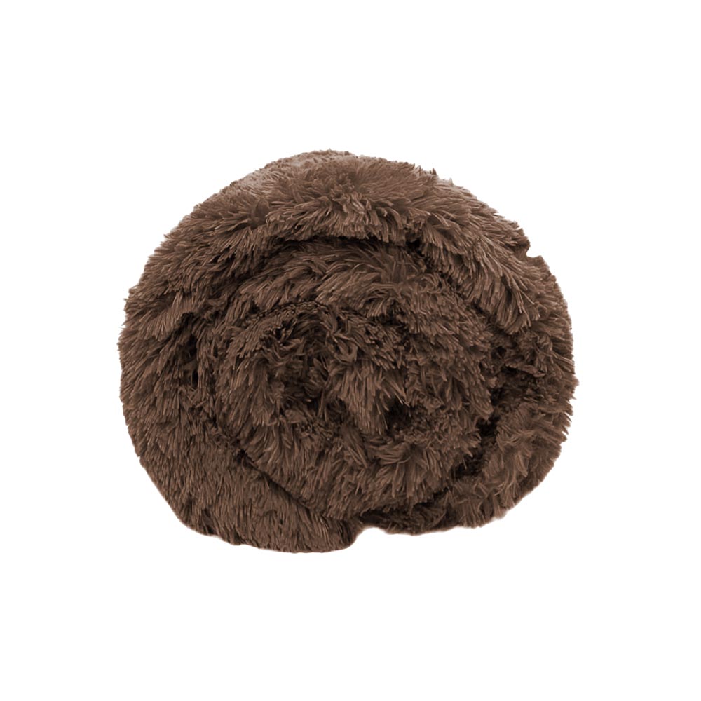 Cobertor pelo alto chocolate matrimonial borrega afelpado Suave