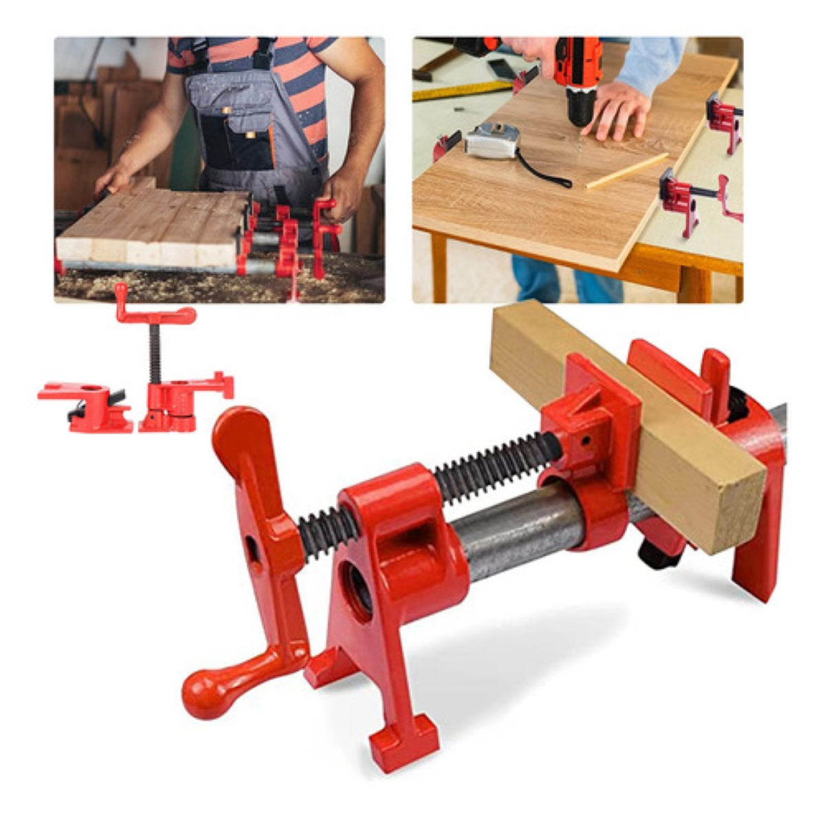 Prensa /abrazaderas Para Madera De Tubo 3/4 Heavy Duty