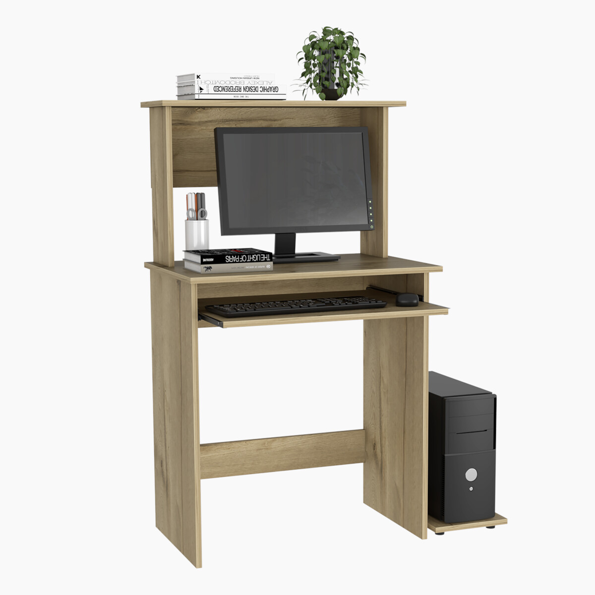 ESCRITORIO PARA COMPUTADORA IDEAL PARA EL HOME OFFICE O LA OFICINA TIENE BASE PARA CPU Y BASE PARA TECLADO.