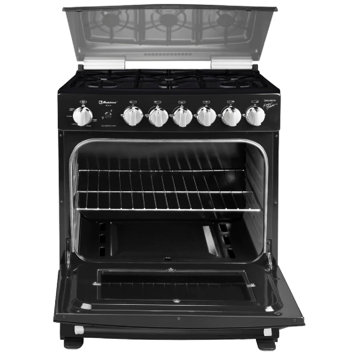 Estufa Koblenz EK-501FNM Roma 6 Quemadores Negro ORTY*