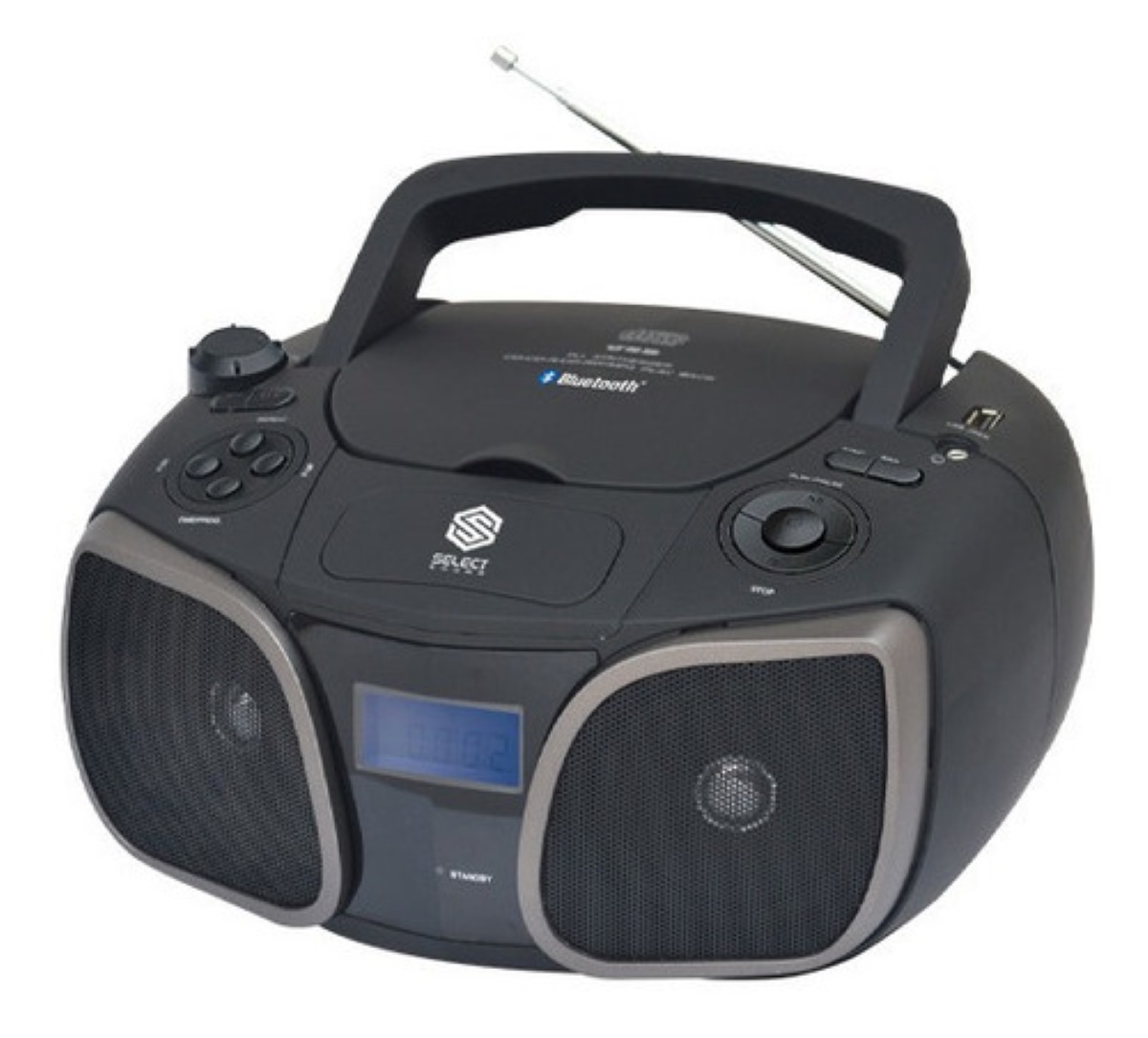 Radiograbadora Bluetooth Select Sound, Radio Fm, Entrada Usb negro