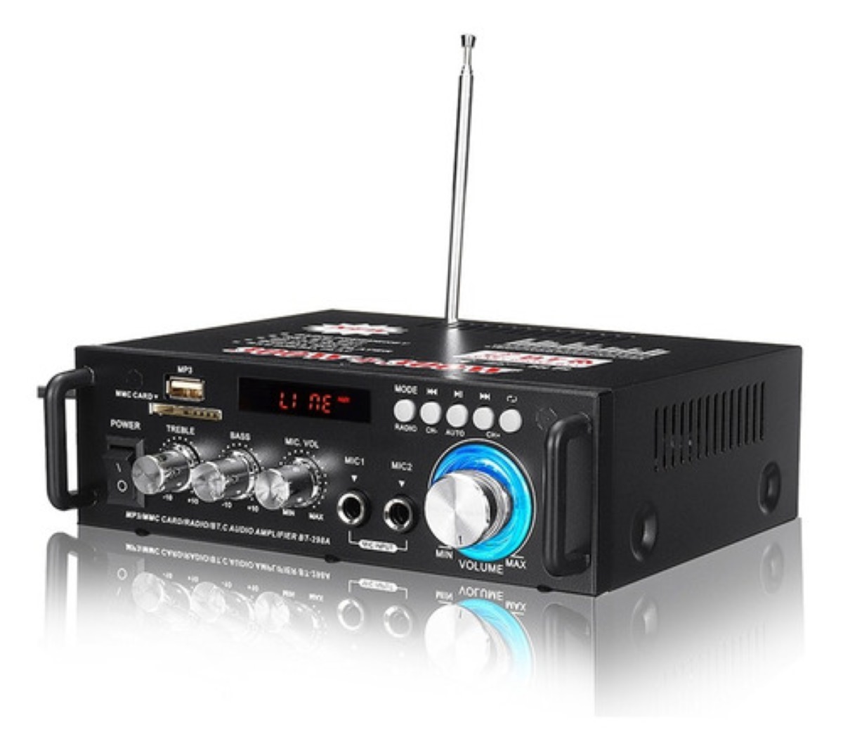 Amplificador De Audio Para Carro Bluetooth 2 Canales 600w