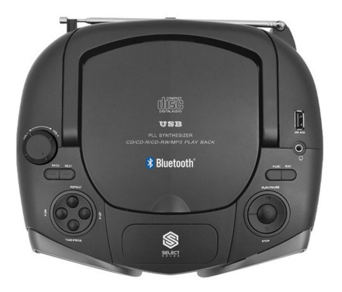 Radiograbadora Bluetooth Select Sound, Radio Fm, Entrada Usb negro