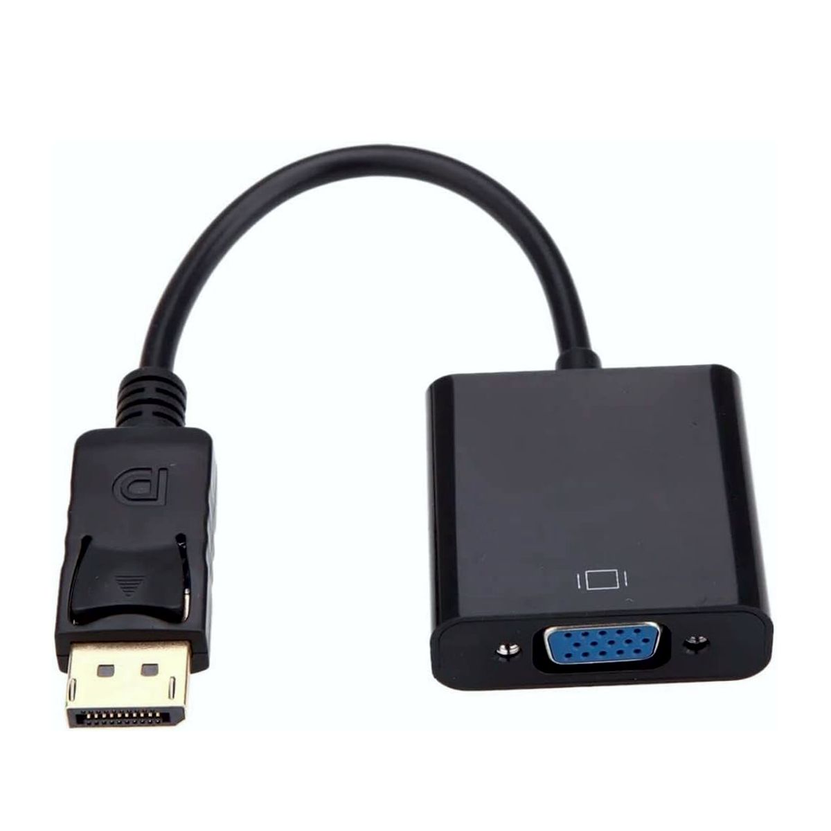 Adaptador Convertidor DisplayPort A Vga Dp Color Negro.