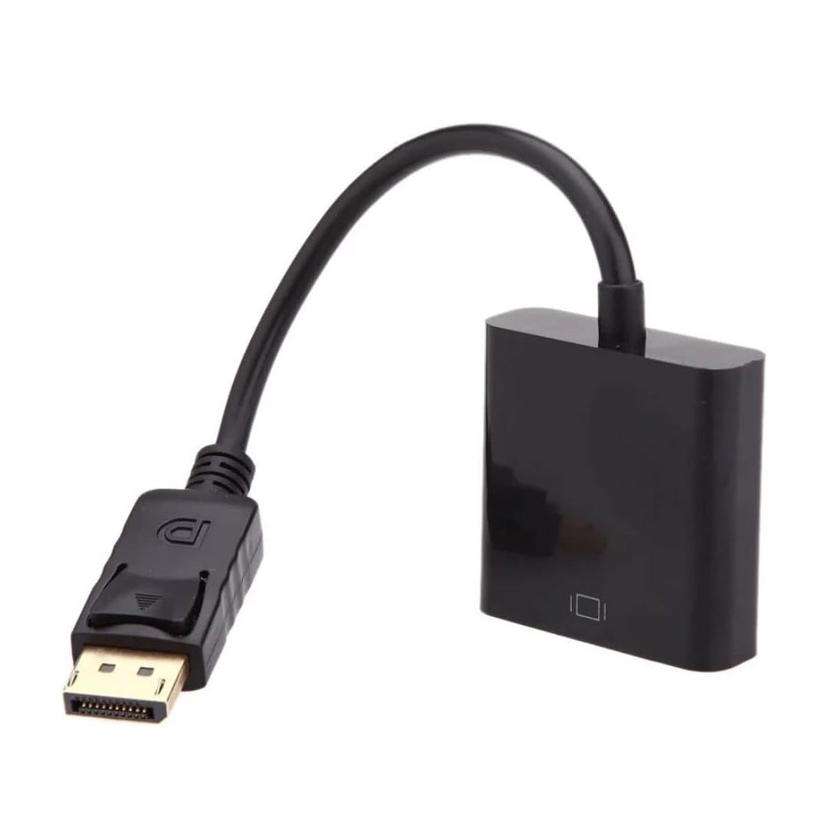 Adaptador Convertidor DisplayPort A Vga Dp Color Negro.