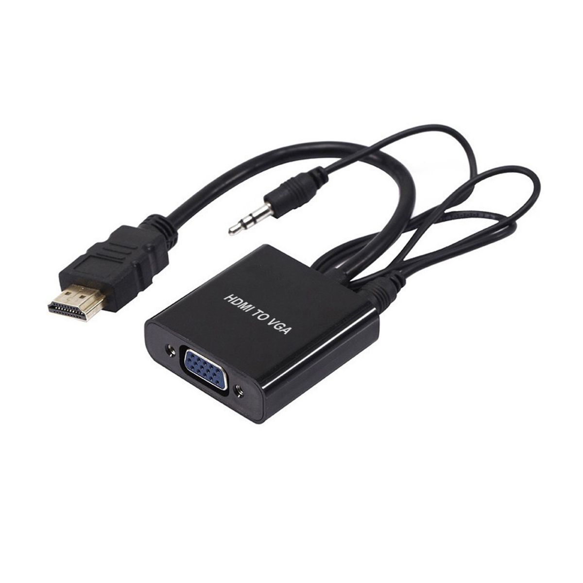 Convertidor Adaptador De Hdmi A Vga Wi61 Negro.