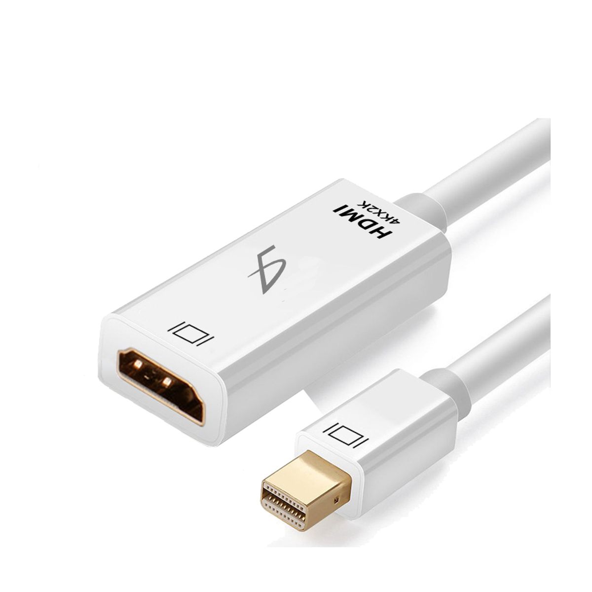 Convertidor Adaptador De Mini Display Port A Hdmi  Blanco.