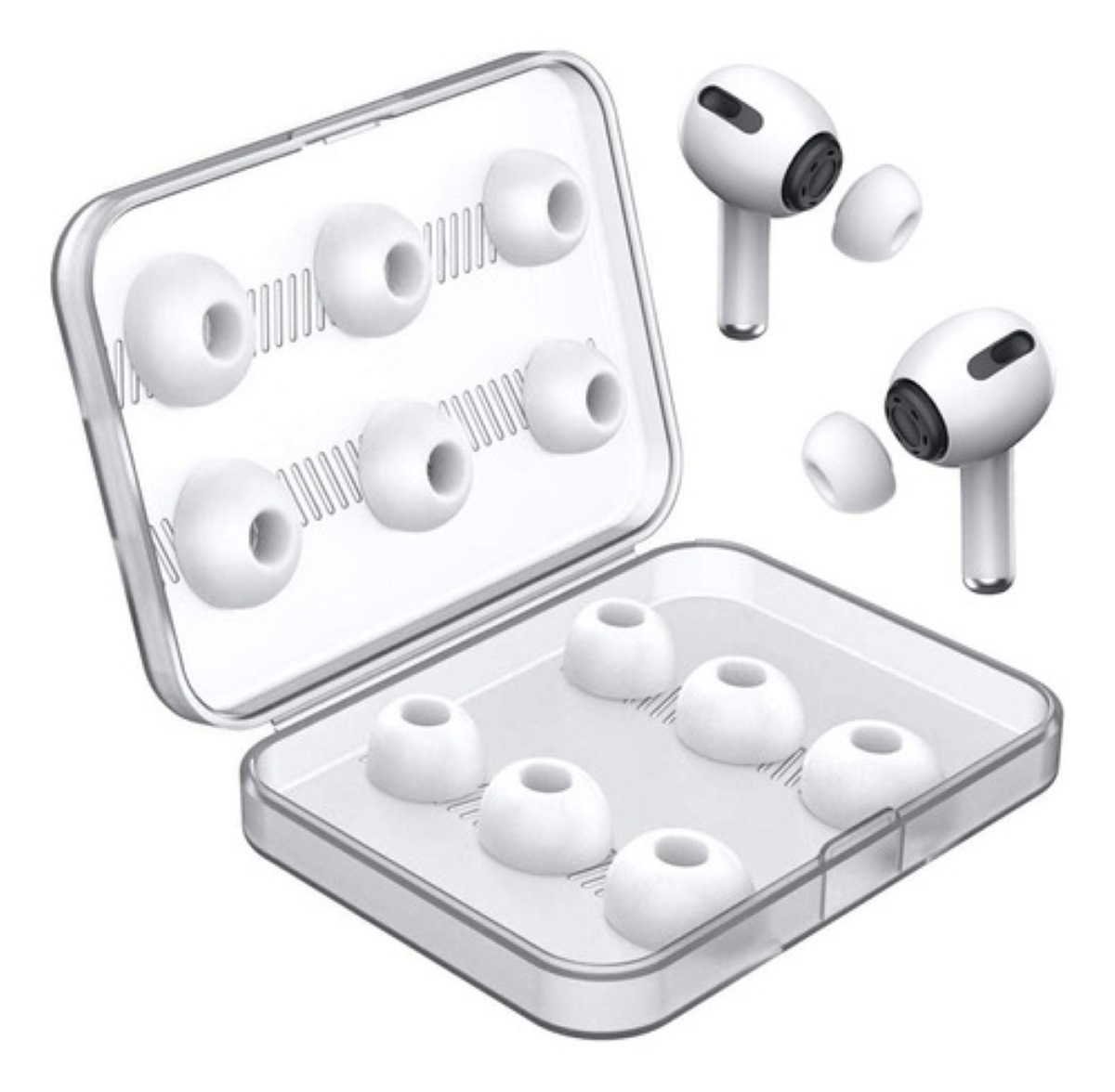 6 Almohadillas Silicon Eartips Repuesto Para AirPods Pro 1 2