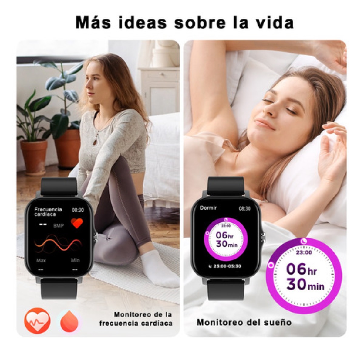 Smartwatch 1.83'' Reloj Inteligente Bluetooth Con Audífonos negro.