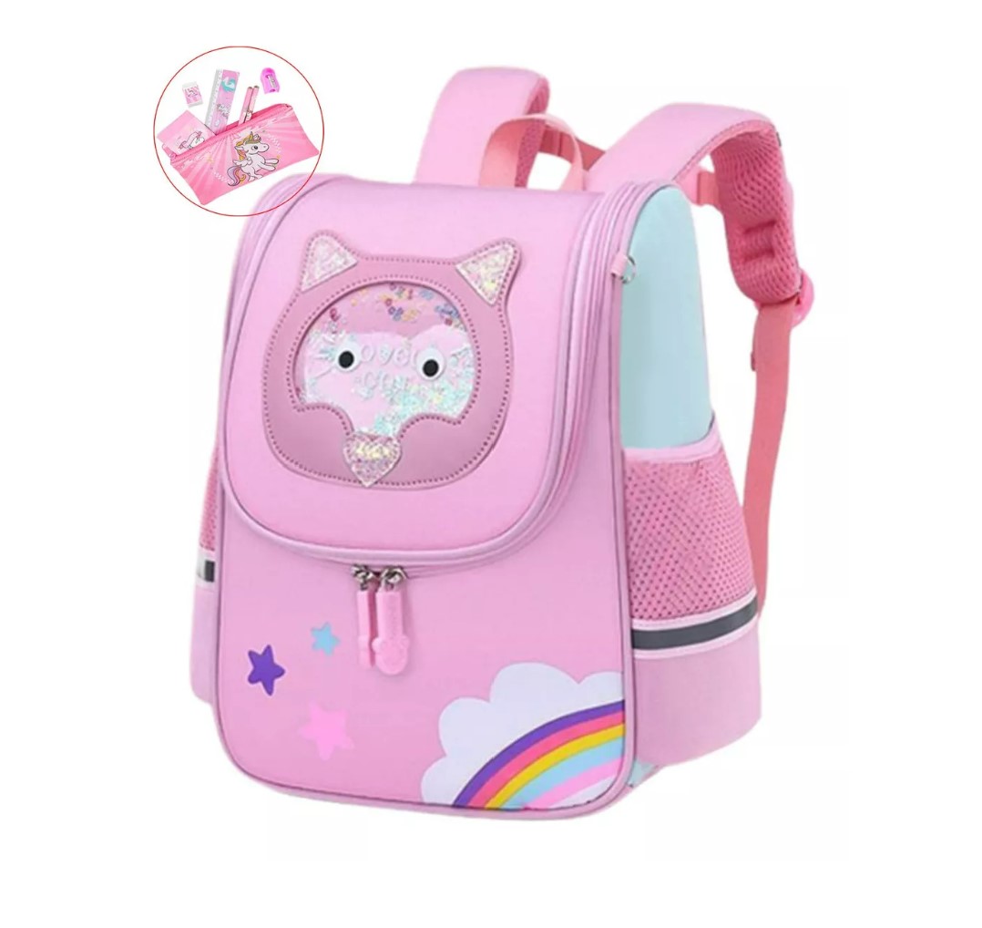 Mochila Escolar Chico Niña Kawaii De Infantil Preescolar T