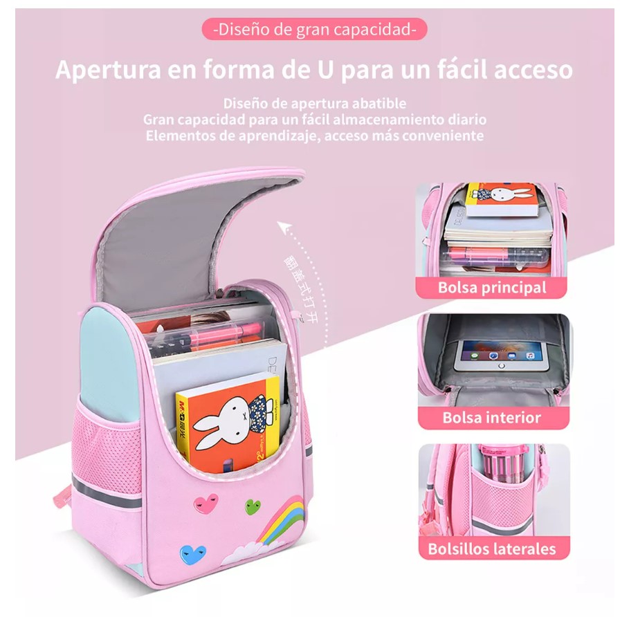 Mochila Escolar Chico Niña Kawaii De Infantil Preescolar T