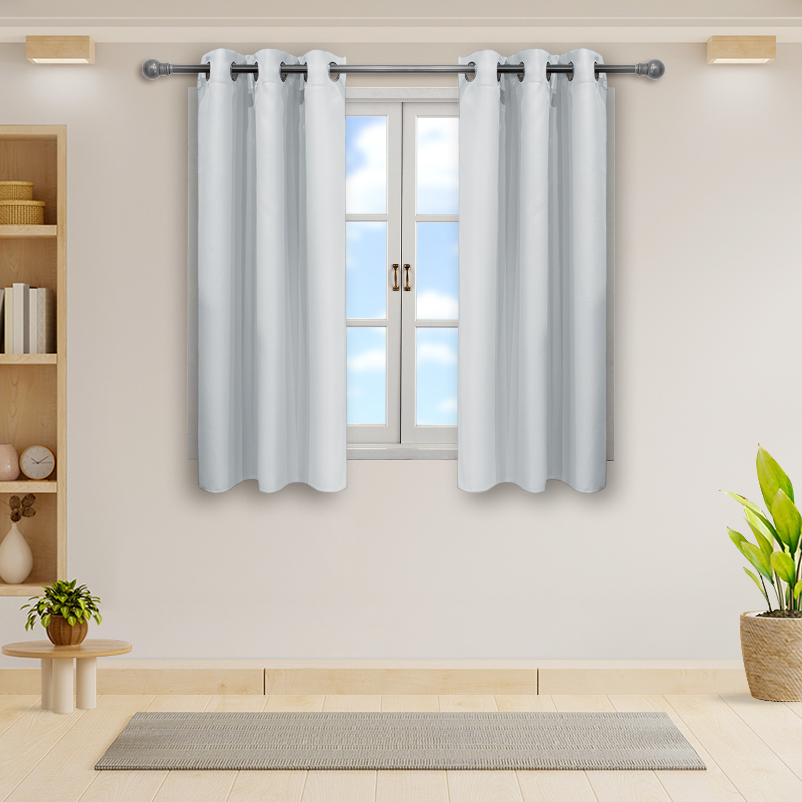 Cortinas Blackout Blanca Corta Térmico Lisa 95% Bloqueo Luz