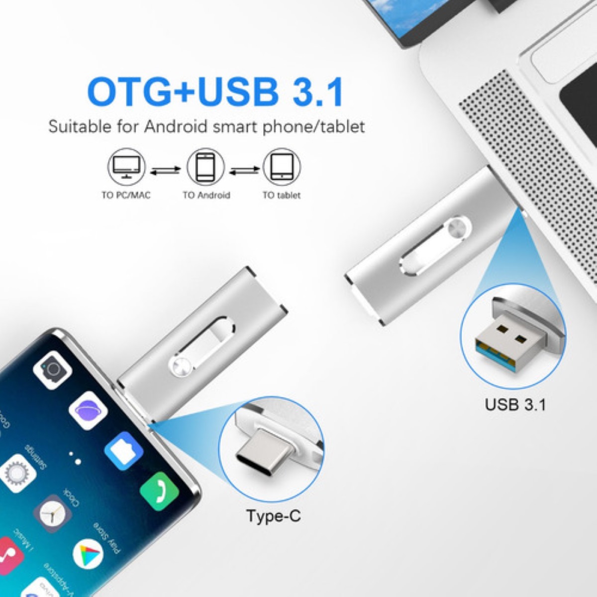 Memoria Usb 3.0 Tipo C De 256 Gb