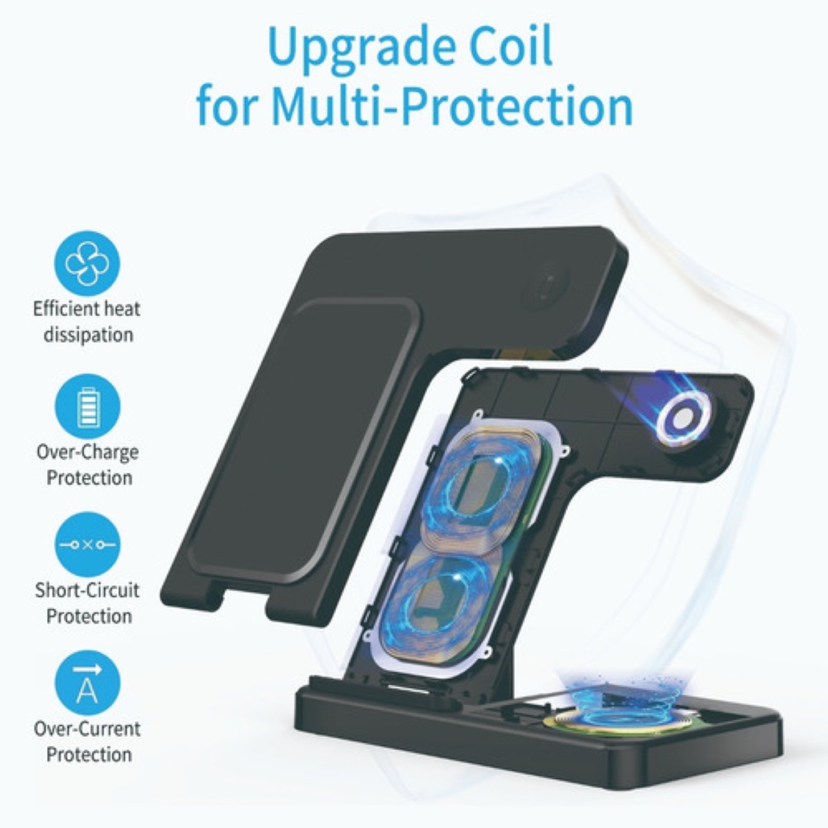 En Cargador Inalambrico Para iPhone/iwatch/AirPods