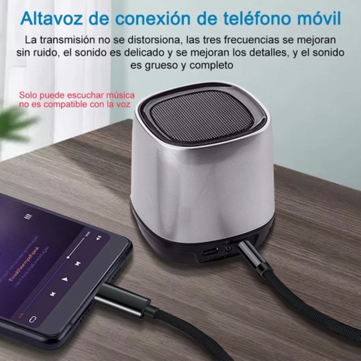 Cable Auxiliar Usb Tipo C A Conector De 3,5 Mm