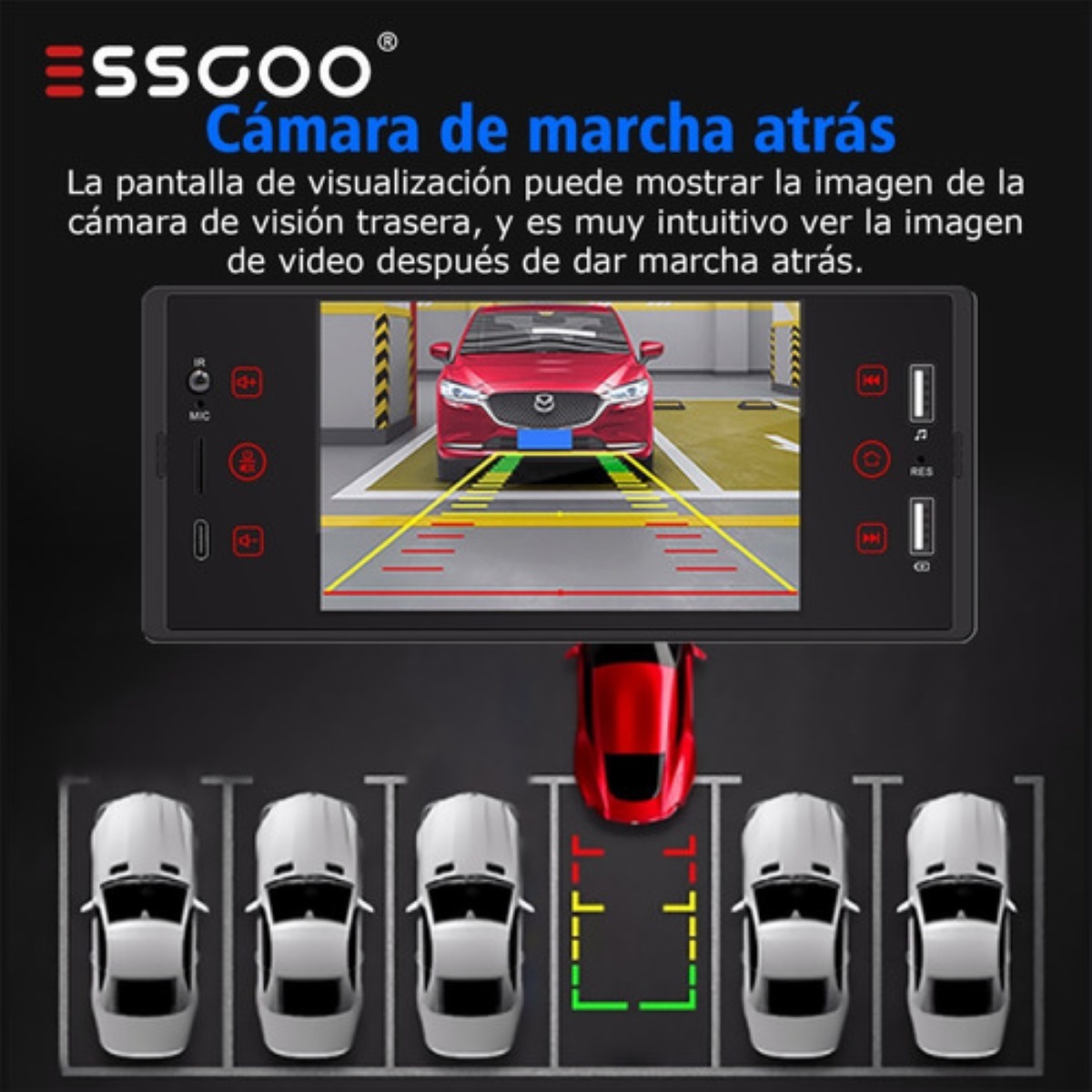 Reproductor Mp5 Para Auto 5in Ips Pantalla Táctil Mirrorlink
