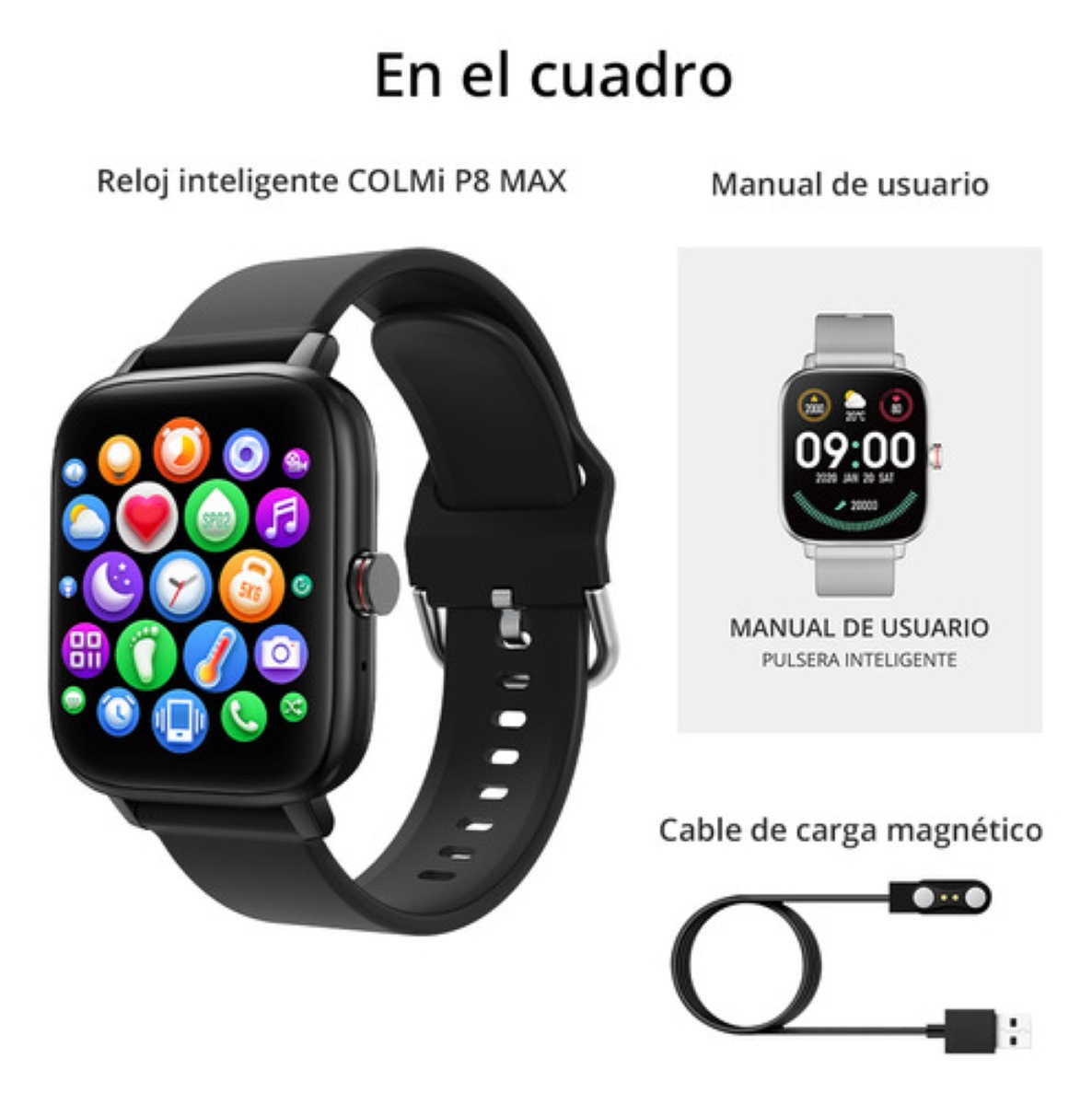 Smartwatch Max 1.69" Caja 45mm P8 Max Black