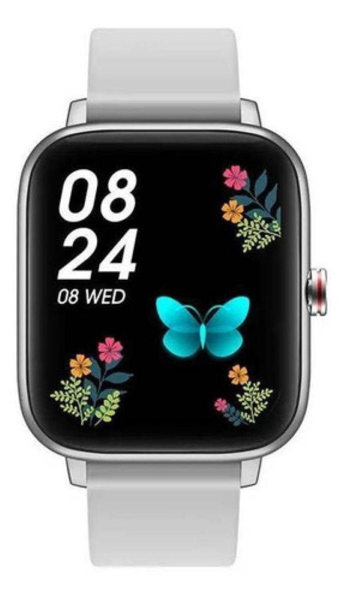 Smartwatch Para Hombre Y Mujer, Reloj Inteligente Deportivo e impermeable Con Llamada De Voz plata