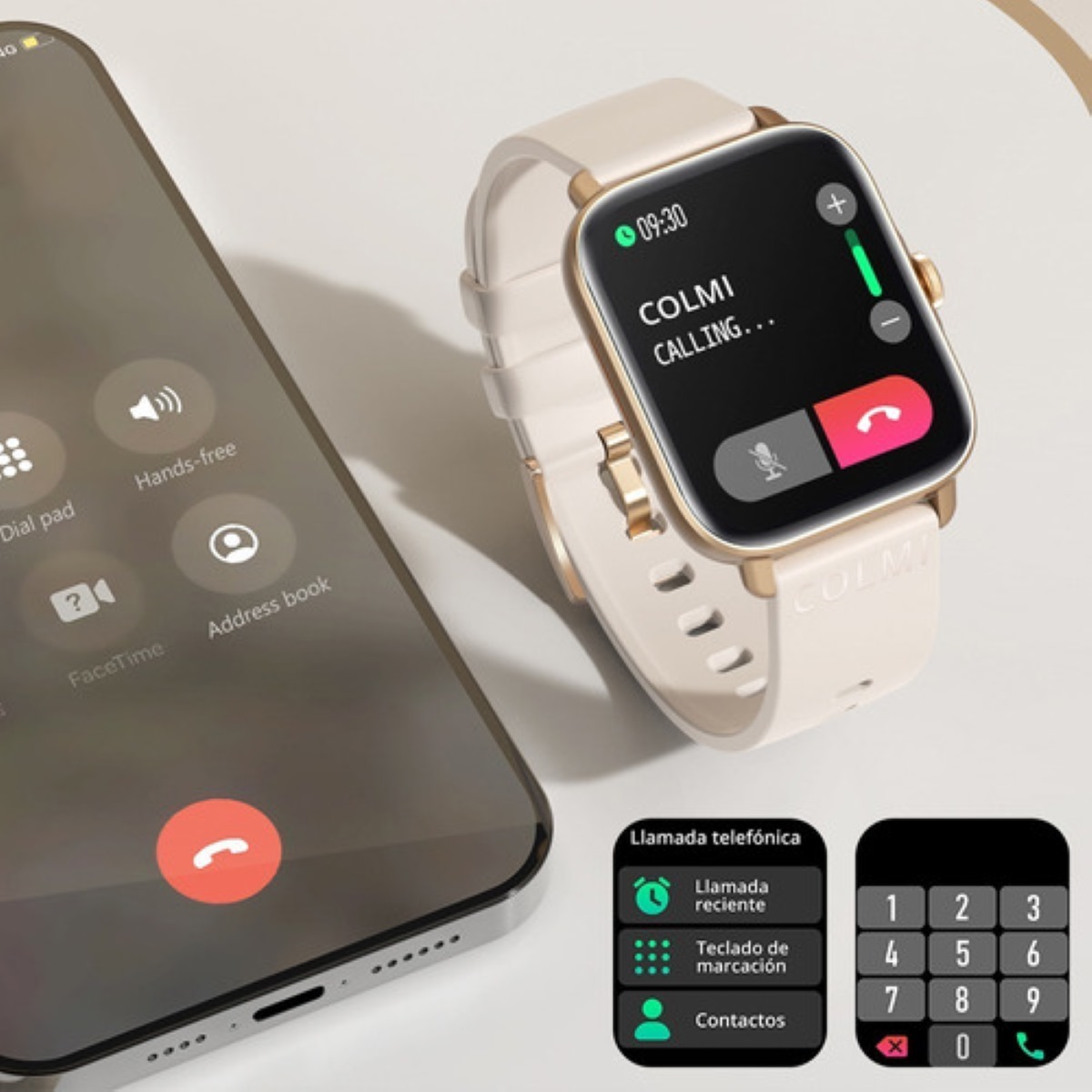 Smartwatch Reloj Inteligente Bluetooth Llamada Dorado
