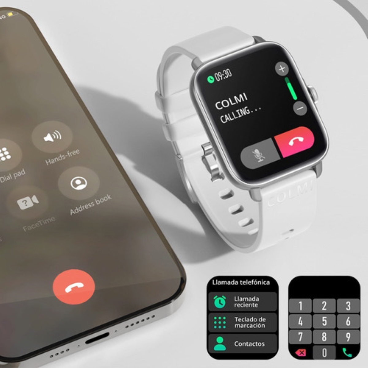 Smartwatch Reloj Inteligente Bluetooth Llamada plateado
