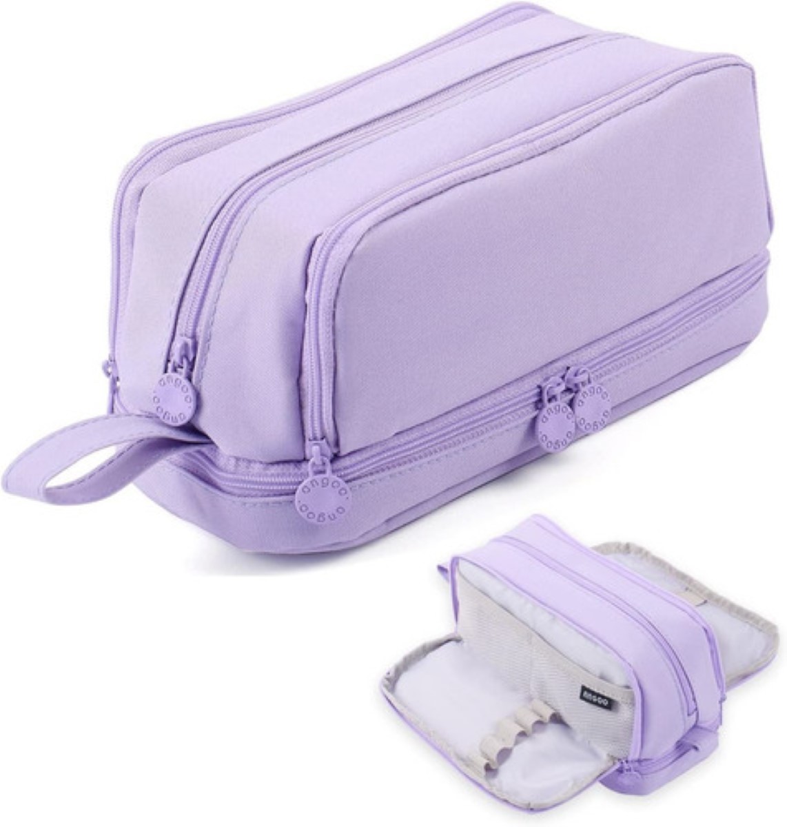 "Lapicera 4 Capas De Gran Capacidad Estuche Organizador Violeta "