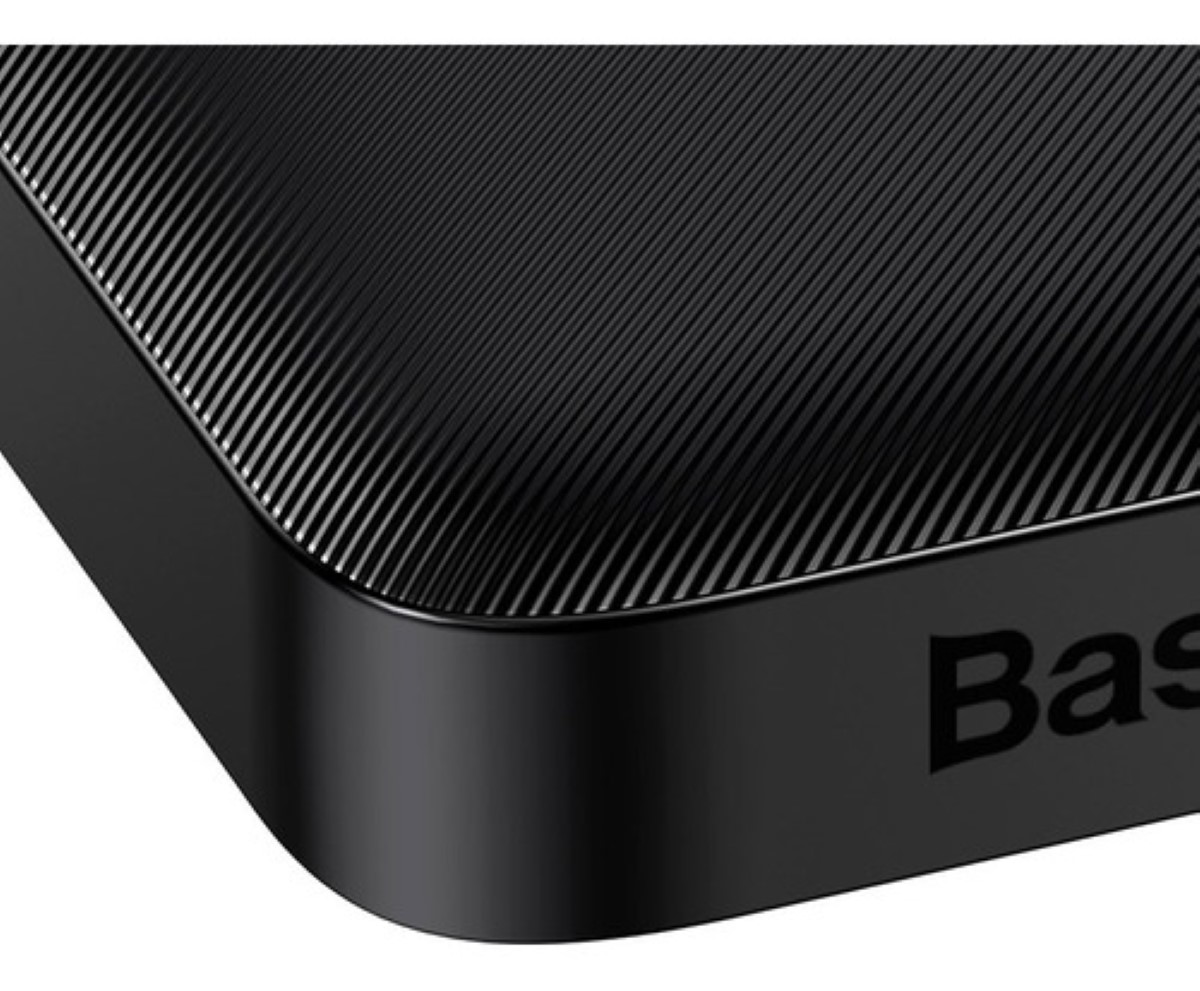 Powerbank, 10000 mAh, 15 W, pantalla digital de carga rápida, color negro
