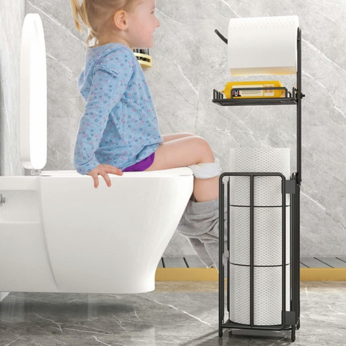 Soporte De Papel Higiénico De Acero Inoxidable Negro