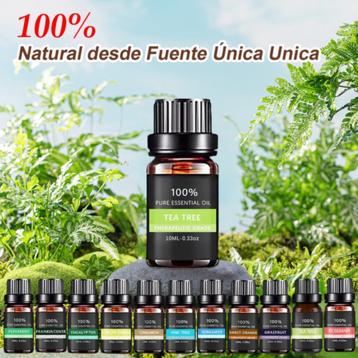 "Kit De 12 Aceites Esenciales Aromaterapia 100% Puro 10ml Spa "