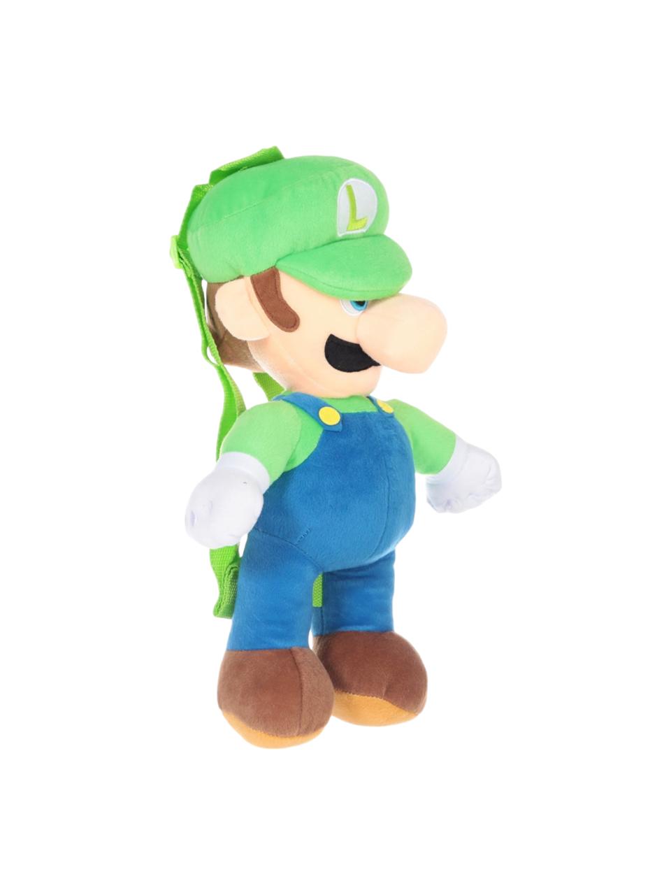 Mochila Peluche Super Luigi Mario bros Nintendo.
