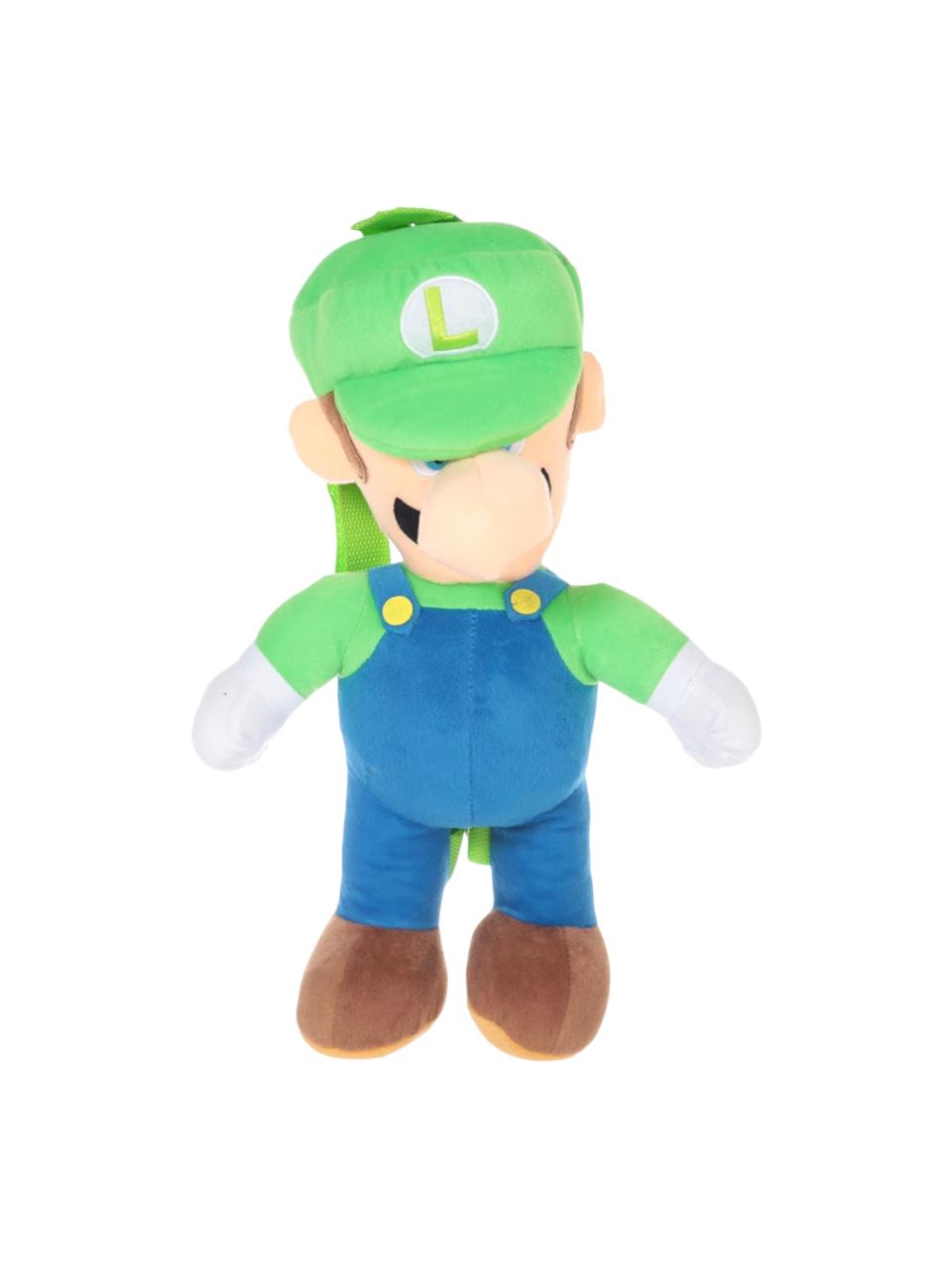 Mochila Peluche Super Luigi Mario bros Nintendo.