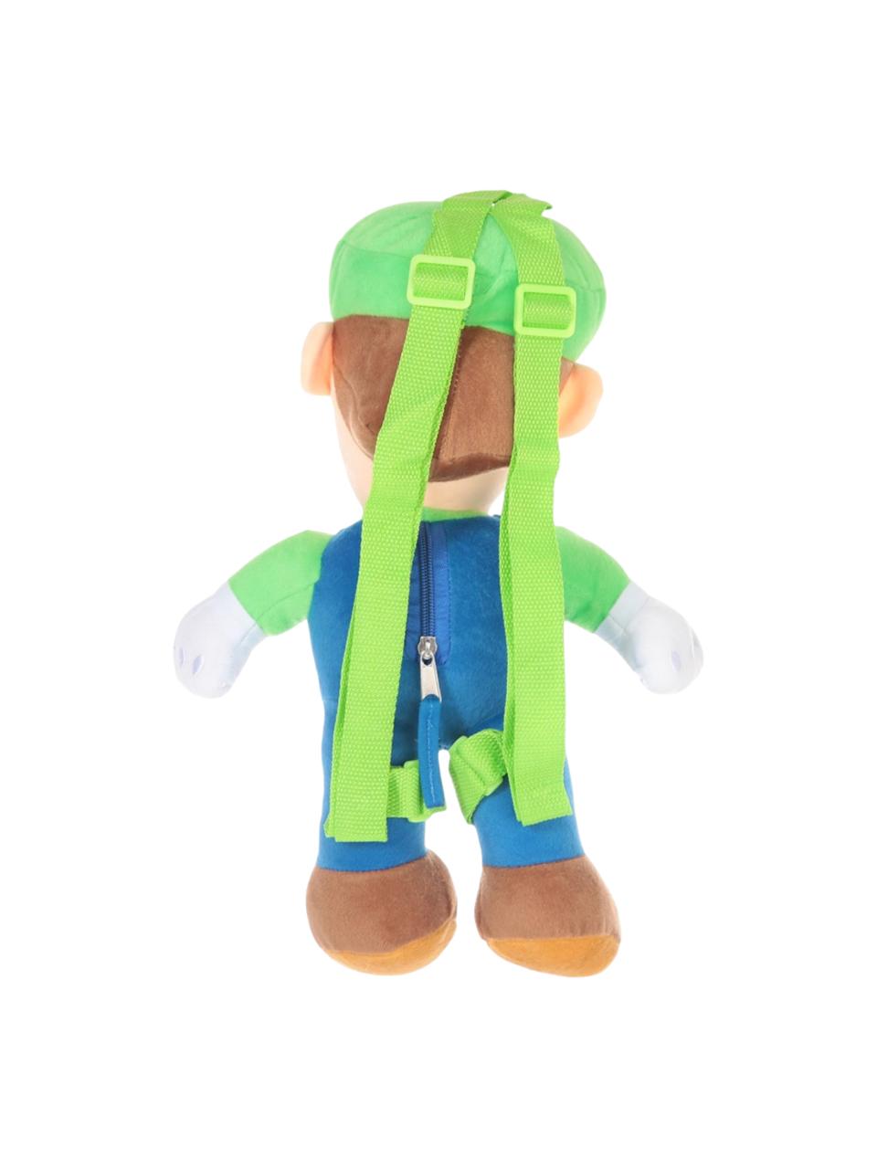 Mochila Peluche Super Luigi Mario bros Nintendo.