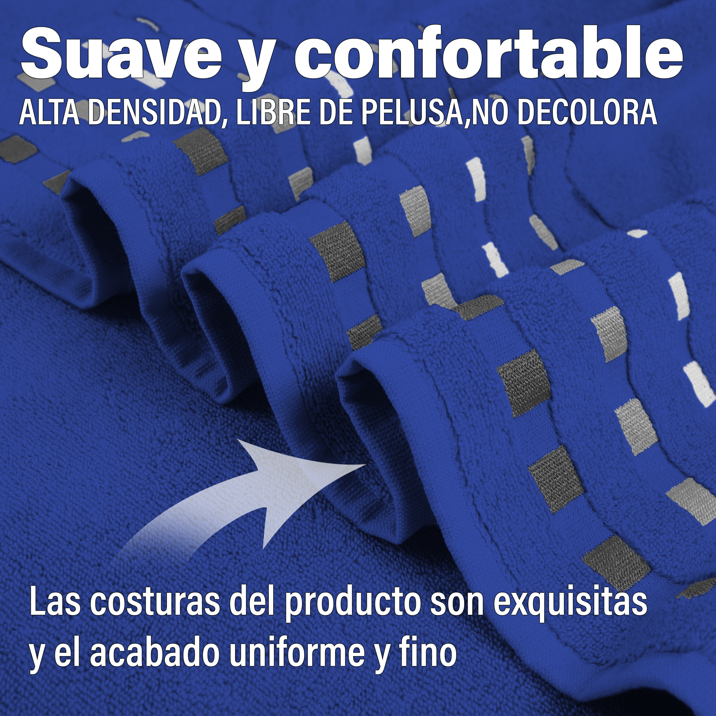 Toalla Azul Marino Medio Baño 100% Algodón Egipcio Suave absorbente