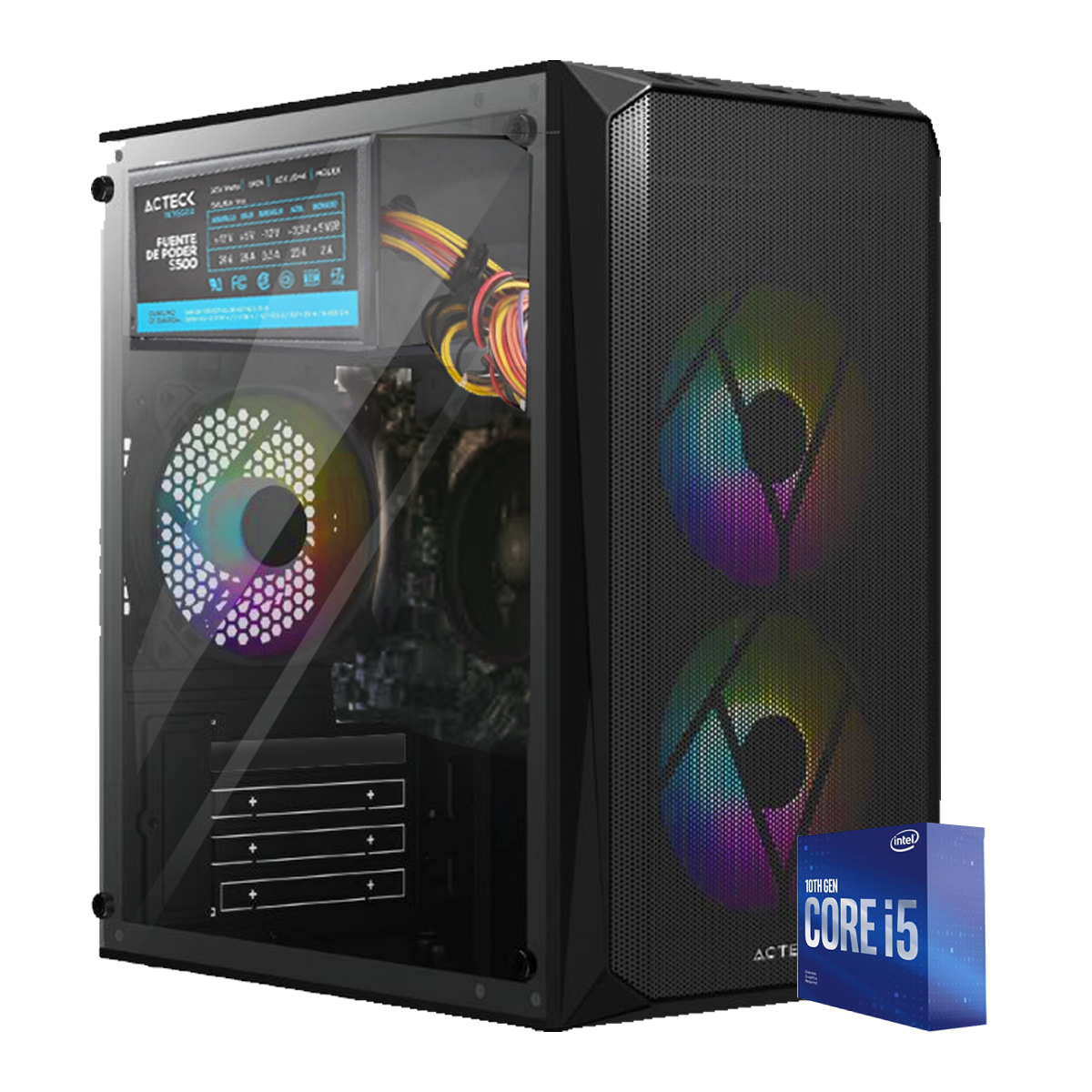 CPU Computadora Armada Core I5, 16gb Ram 960Gb SSD, Gabinete RGB