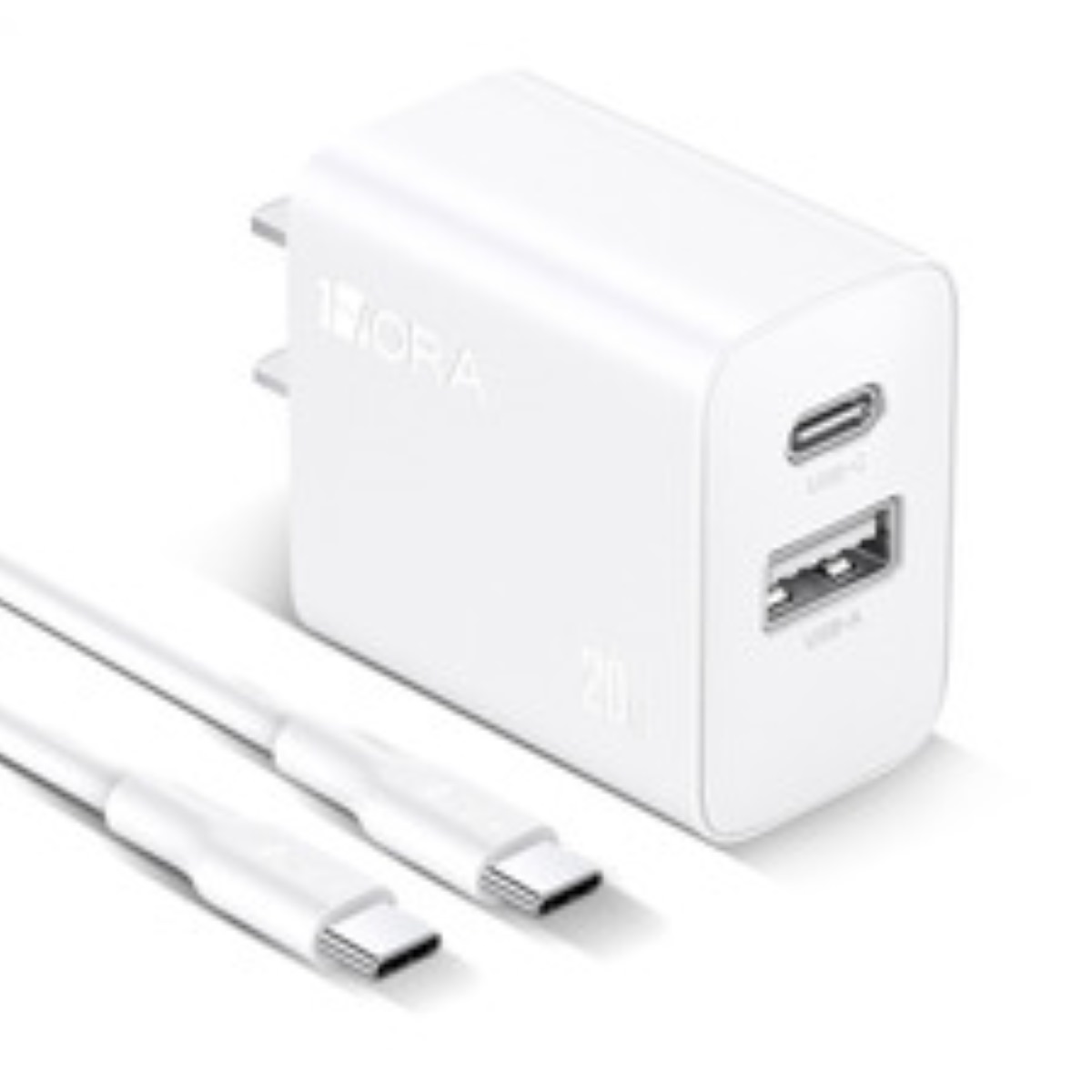 Cargador 20w Salida Dual Carga Rápida Y Cable Compatible Con iPhone 11/12/13/14, Cubo Compatible Con Samsung/motorola/oppo Blanco