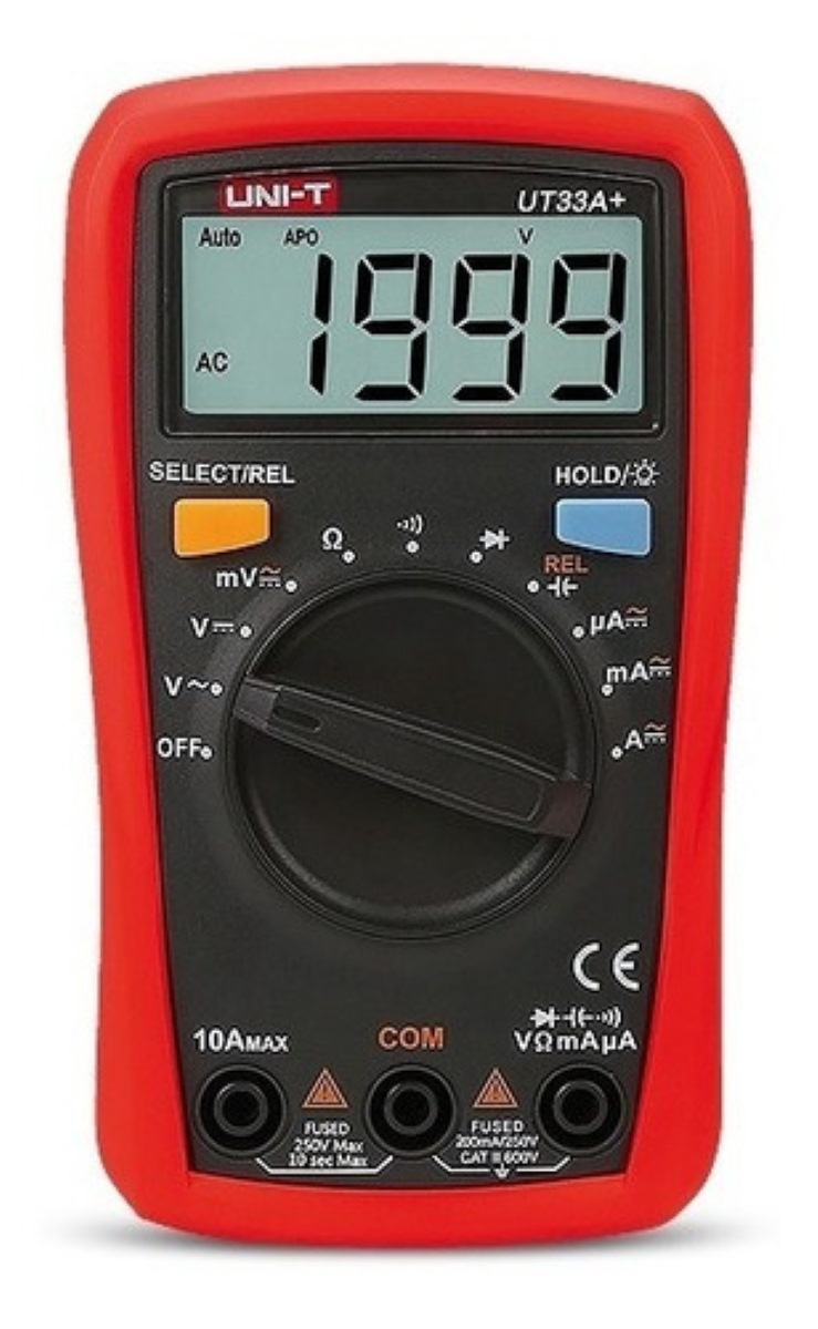 Uni-t Ut33a+ - Multímetro Digital De Bolsillo rojo