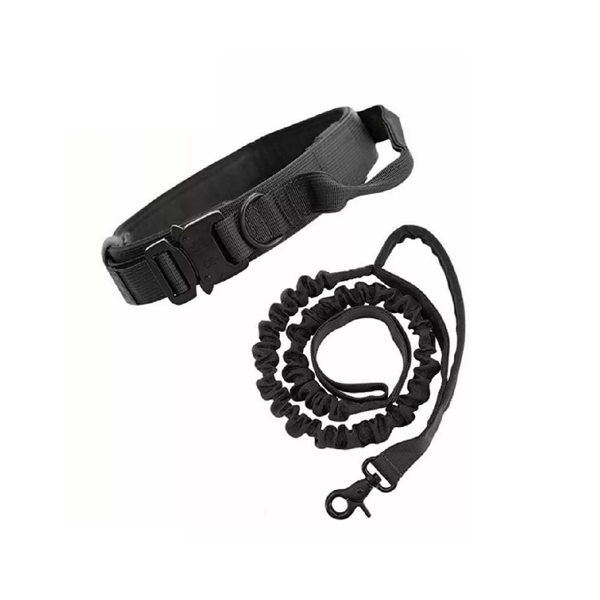 Collar Táctico De Perro Hebilla Metálica Ajustable+correa Balck M.