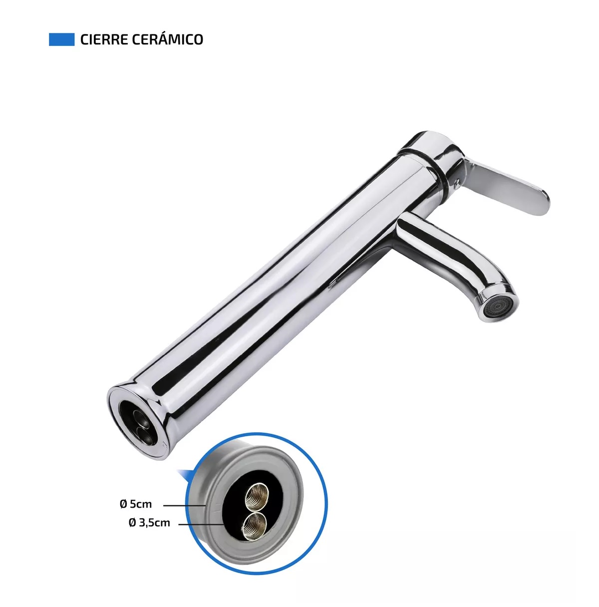 Llave Mezcladora Alta Monomando para Fregadero lavabo Baño Grifo lavamanos.