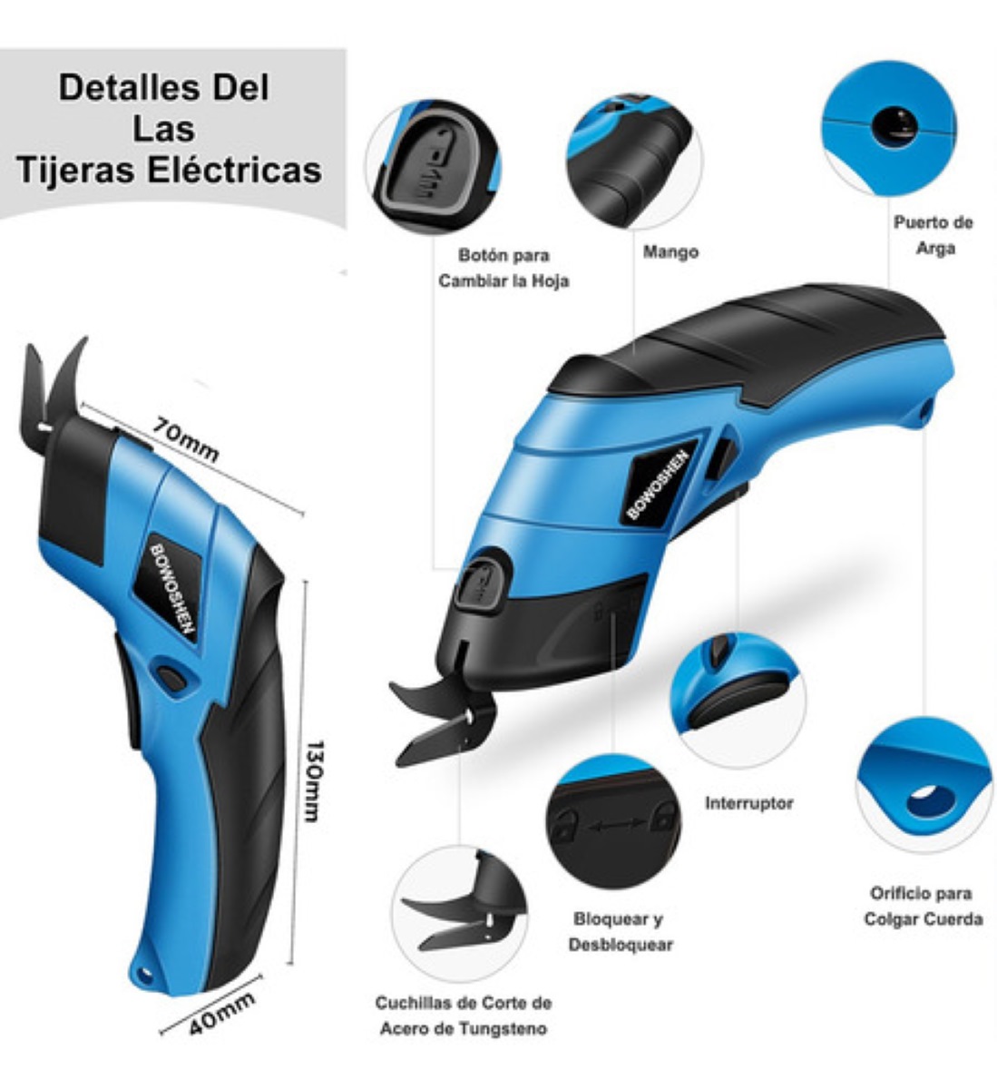 Tijeras Eléctrica Recargable Inalámbrica Para Cortar Cartón