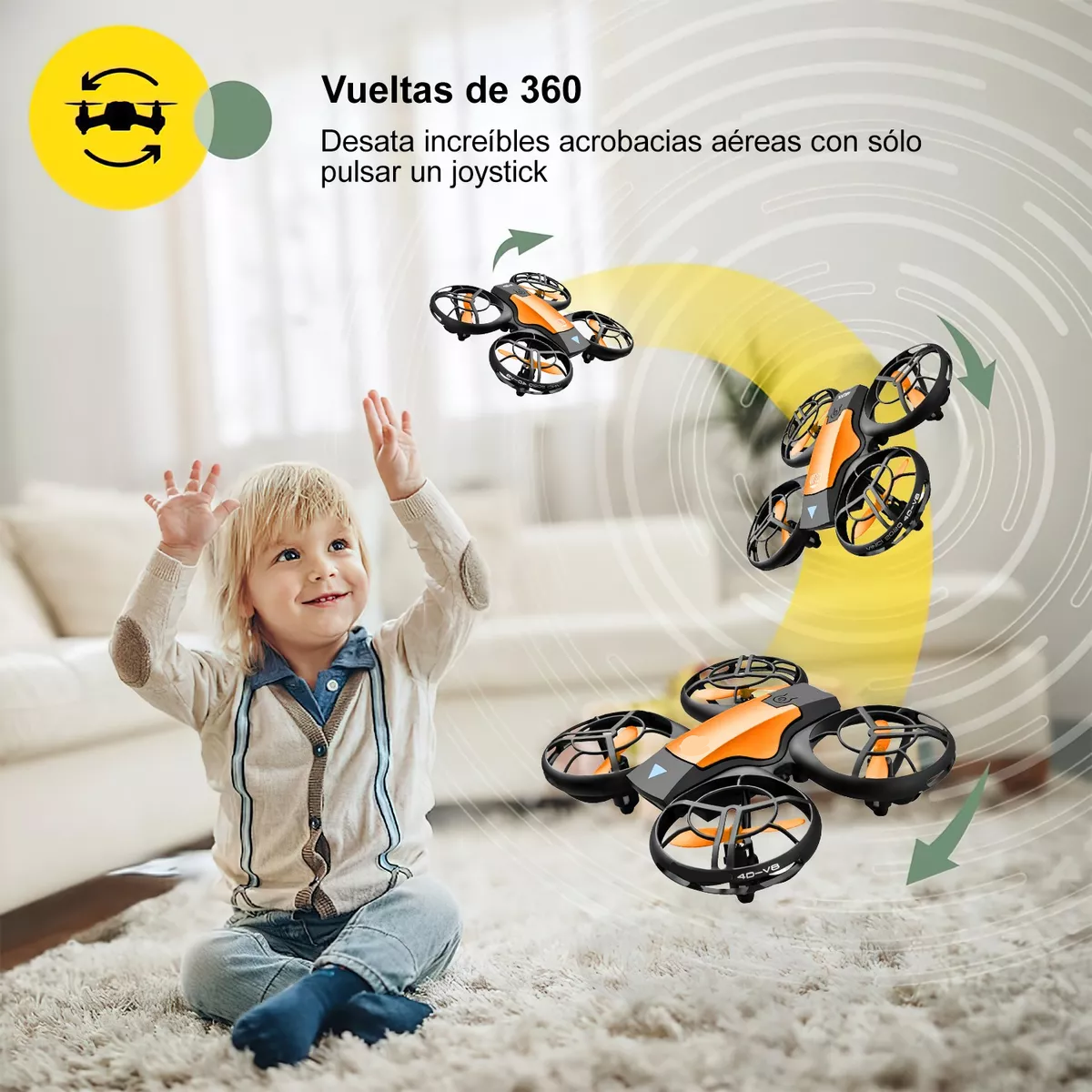 Mini Drone Cuadricóptero Con Cámara 4k Hd Con 3 Baterías.