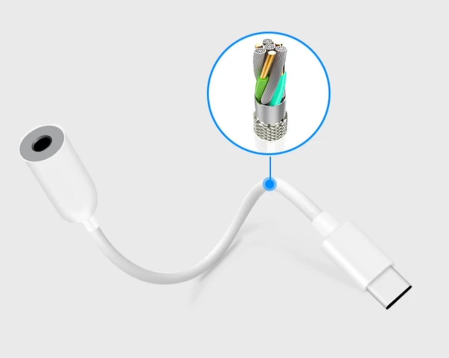 Cable Adaptador Tipo C-auxiliar 3.5 Audífonos Compatible Hua.