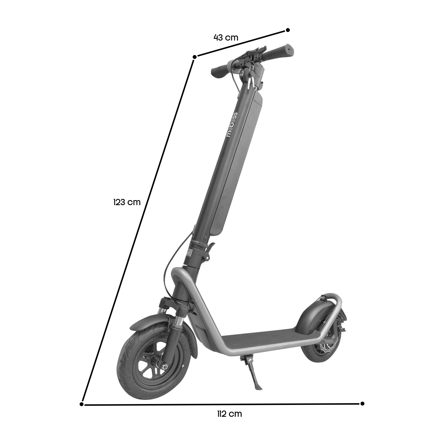 Scooter Eléctrico Plegable Moboss X11 35km/h Gris 