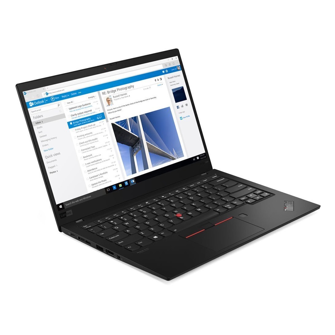 Laptop Lenovo X1 carbon, 14'' Full Hd, Intel Core i7 8a Gen, 16Gb Ram, 1TB SSD, EQUIPO CLASE A, Reacondicionado