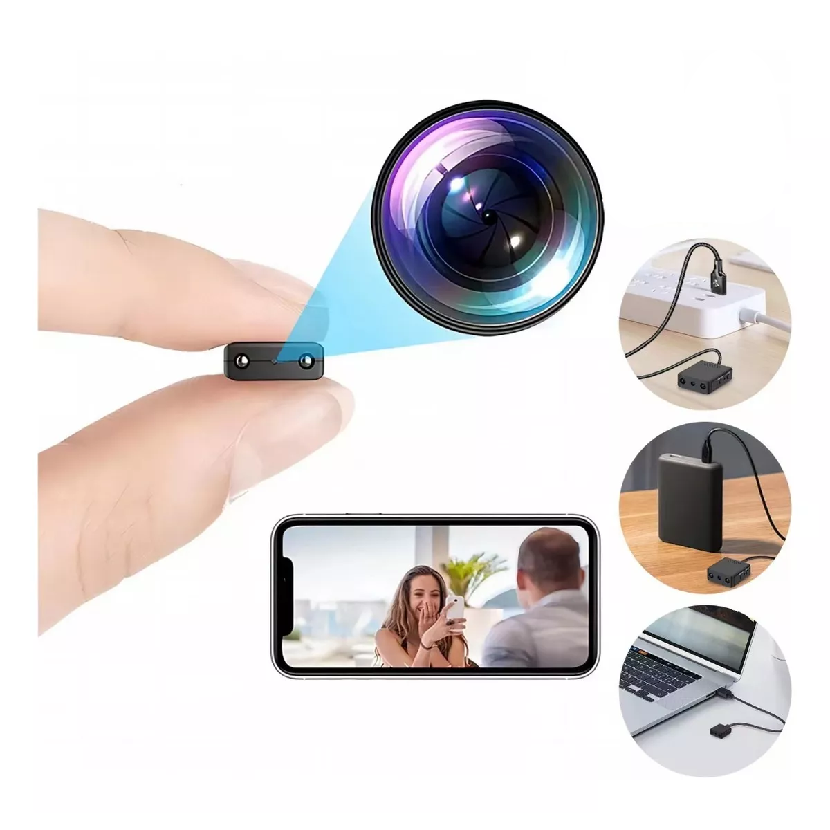 Mini Camara Espia Inalambrica Wifi Hd 1080p Con 32gb Tf.