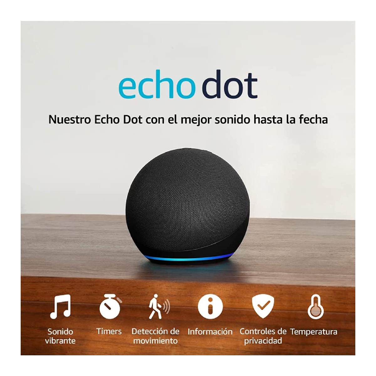Amazon Echo Dot 5th Gen Con Asistente Virtual Alexa Charcoal